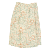 SAG HARBOR Womens Pleated Skirt Green Midi 90s Floral M
