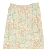 SAG HARBOR Womens Pleated Skirt Green Midi 90s Floral M