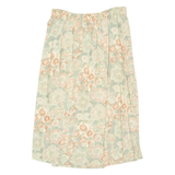 SAG HARBOR Womens Pleated Skirt Green Midi 90s Floral M