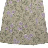 SAG HARBOR Womens Straight Skirt Green Midi 90s Floral L