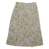 SAG HARBOR Womens Straight Skirt Green Midi 90s Floral L