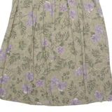 SAG HARBOR Womens Straight Skirt Green Midi 90s Floral L