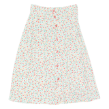 Womens A-Line Skirt Green Midi 90s Spotted XS