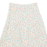 Womens A-Line Skirt Green Midi 90s Spotted XS