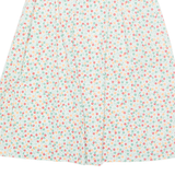 Womens A-Line Skirt Green Midi 90s Spotted XS