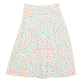 Womens A-Line Skirt Green Midi 90s Spotted XS