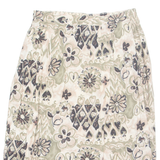 SAG HARBOR Womens Pleated Skirt Beige Midi 90s Floral M