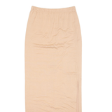 MISSGUIDED Side Slit Womens Straight Skirt Brown Long UK 8