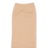 MISSGUIDED Side Slit Womens Straight Skirt Brown Long UK 8