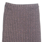 OVS Frill Womens Straight Skirt Black Knee Length Striped S