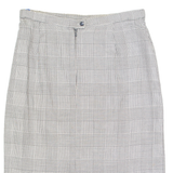MAURICE DAQUIN Womens Pencil Skirt Black Knee Length Wool 90s Check M