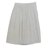 VONNEL Womens Pleated Skirt Black Midi 90s Check S