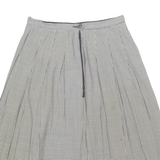 VONNEL Womens Pleated Skirt Black Midi 90s Check S
