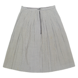 VONNEL Womens Pleated Skirt Black Midi 90s Check S