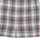 Womens Straight Skirt Grey Knee Length Wool 90s Check M