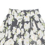 Womens Skort Skirt Black Short Floral XS