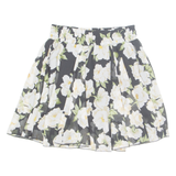Womens Skort Skirt Black Short Floral XS