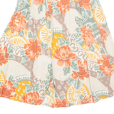 BOBBIE BROOKS Womens A-Line Skirt Cream Midi 90s Floral M