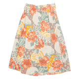 BOBBIE BROOKS Womens A-Line Skirt Cream Midi 90s Floral M