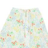 HUNTER Womens A-Line Skirt Cream Midi 90s Floral M