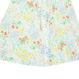 HUNTER Womens A-Line Skirt Cream Midi 90s Floral M