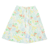 HUNTER Womens A-Line Skirt Cream Midi 90s Floral M