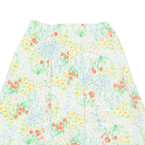 HUNTER Womens A-Line Skirt Cream Midi 90s Floral M