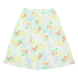 HUNTER Womens A-Line Skirt Cream Midi 90s Floral M