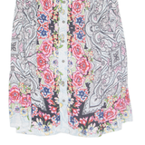 GYPSY LOVE Womens A-Line Skirt Cream Midi Crazy Pattern M