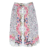 GYPSY LOVE Womens A-Line Skirt Cream Midi Crazy Pattern M