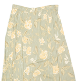 SAG HARBOR Womens A-Line Skirt Green Long 90s Floral L