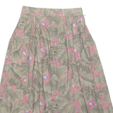 RAFAELLA Womens A-Line Skirt Grey Long 90s Crazy Pattern S