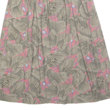 RAFAELLA Womens A-Line Skirt Grey Long 90s Crazy Pattern S
