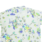 STR JULIAN Hawaiian Womens Printed Shirt Grey Collared 90s Floral XL
