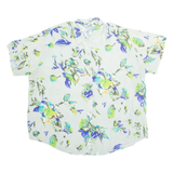 STR JULIAN Hawaiian Womens Printed Shirt Grey Collared 90s Floral XL