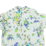 STR JULIAN Hawaiian Womens Printed Shirt Grey Collared 90s Floral XL