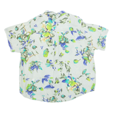 STR JULIAN Hawaiian Womens Printed Shirt Grey Collared 90s Floral XL