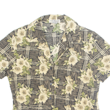 NOTATIONS PETITE Womens Printed Shirt Black 90s Crazy Pattern S