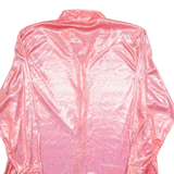 YOU LIM Womens Printed Shirt Red Collared Long Sleeve 90s L