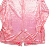 YOU LIM Womens Printed Shirt Red Collared Long Sleeve 90s L