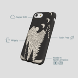 Black Moonlight Peaks iPhone 6/6s/7/8/SE Case