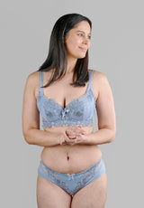 Ashley Embroidery Silk & Organic Cotton Supportive Plunge Bra
