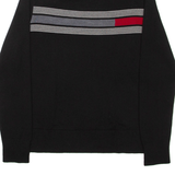 PENDLETON Womens Patterned Jumper Black Striped Roll Neck Tight Knit M