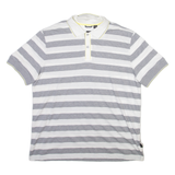 BOSS Mens Polo Shirt Grey Striped L