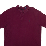 CHAPS Mens Polo Shirt Maroon L