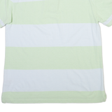 NAUTICA Mens Polo Shirt Green Striped L