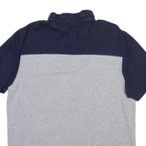 CALVIN KLEIN Mens Polo Shirt Grey Colourblock M
