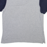 CALVIN KLEIN Mens Polo Shirt Grey Colourblock M