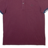 LACOSTE Mens Polo Shirt Maroon L