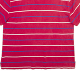 TOMMY HILFIGER Mens Polo Shirt Red Striped XL